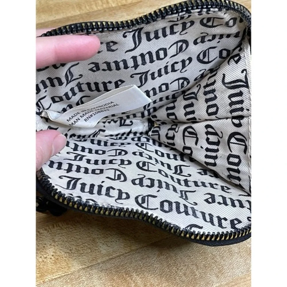 Juicy Couture Heart Shaped Purse Charm Keychain Wristlet.‎